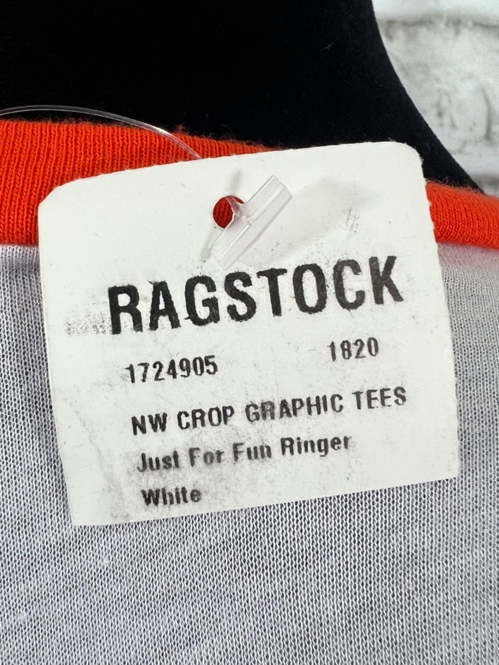 ROCK N ROSE COUTURE • Just For Fun Rainbow Graphic Crop Ringer Tee Size Small - Picture 4 of 6
